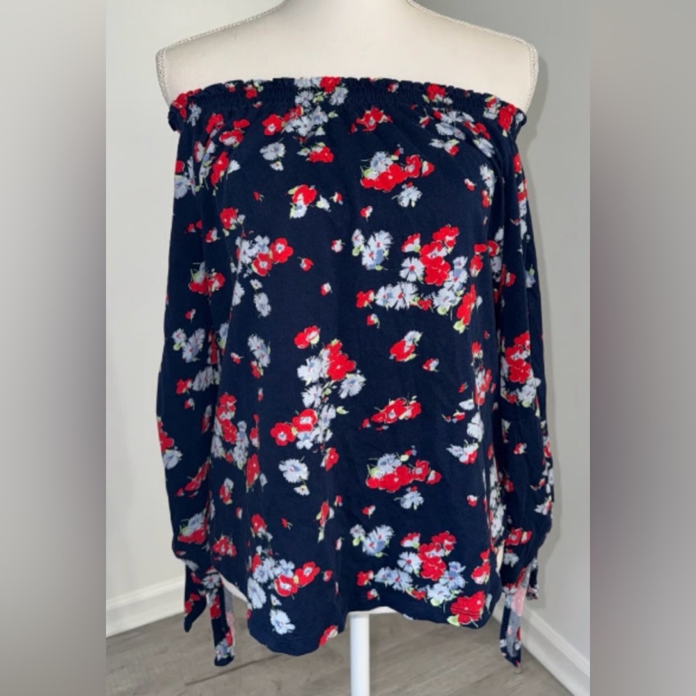 Lauren Ralph Lauren Floral Jersey Off the Shoulder top.